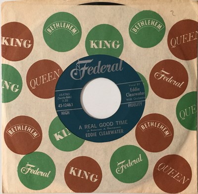 Lot 327 - EDDIE CLEARWATER - A REAL GOOD TIME/ HEY BERNADINE 7" (US ROCK N ROLL - FEDERAL 45-12463)