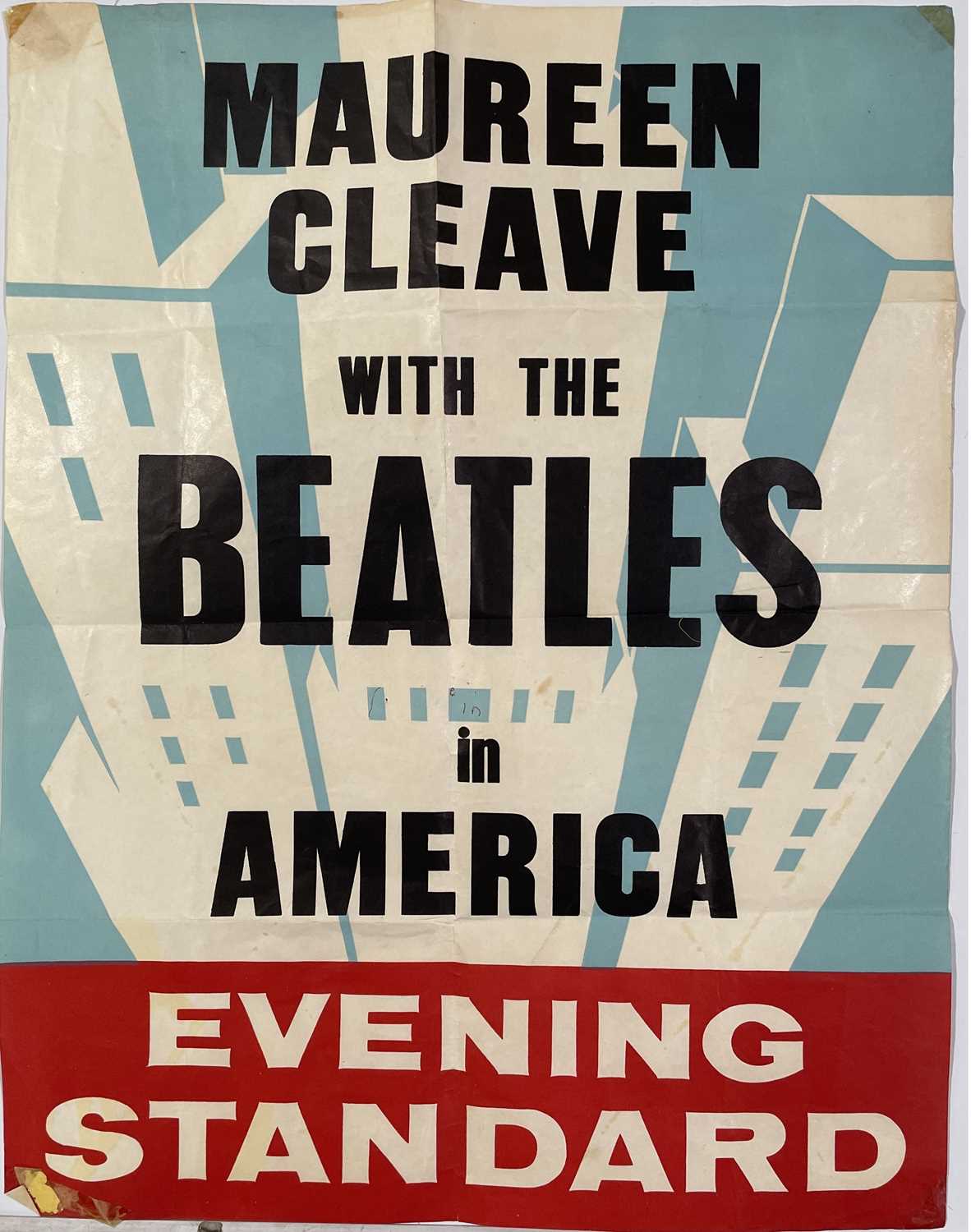 Lot 201 - THE BEATLES - ORIGINAL MAUREEN CLEAVE EVENING STANDARD POSTER.