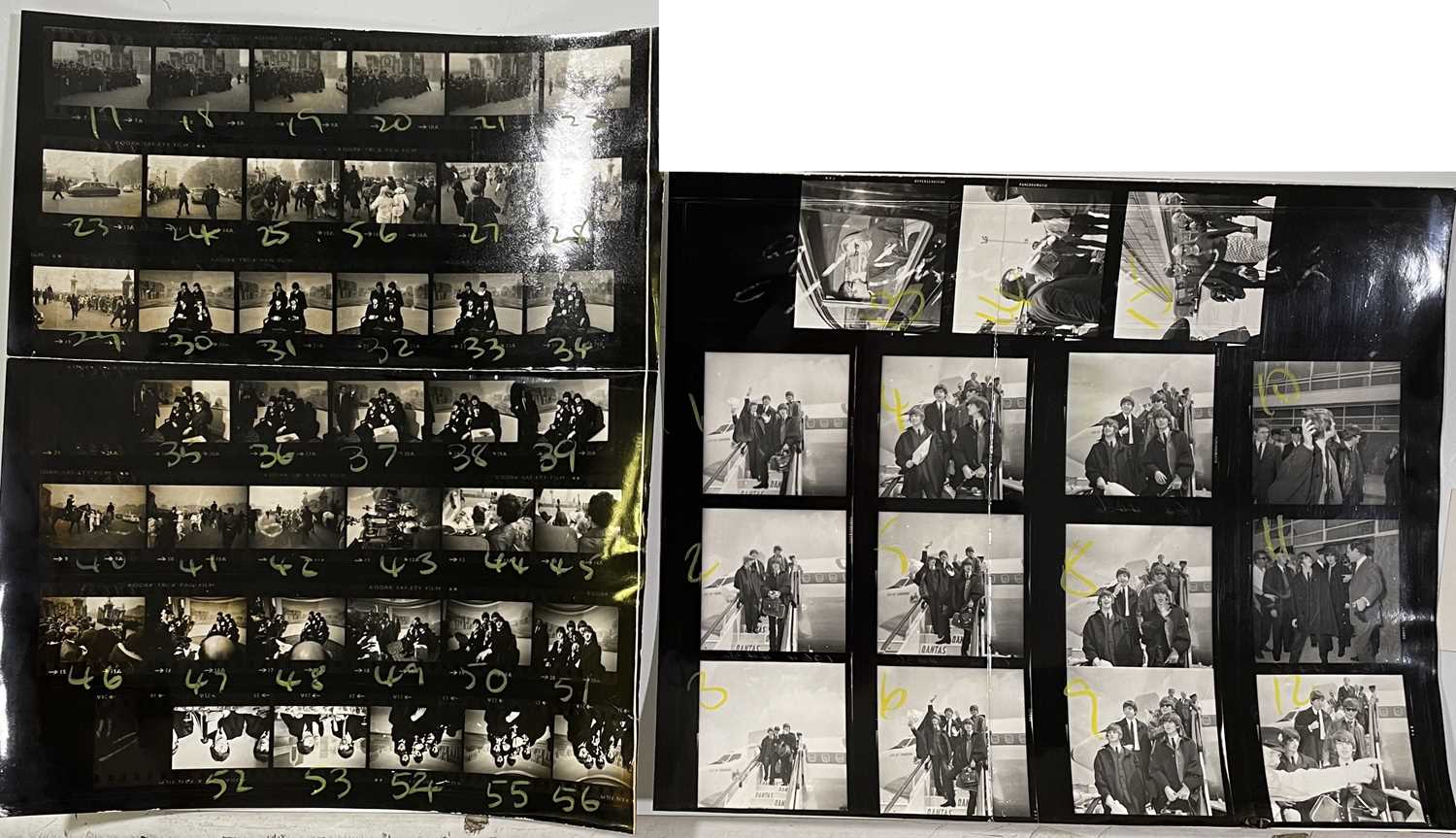 Lot 232 - THE BEATLES - CONTACT SHEET OF PRESS IMAGES C 1965/6.