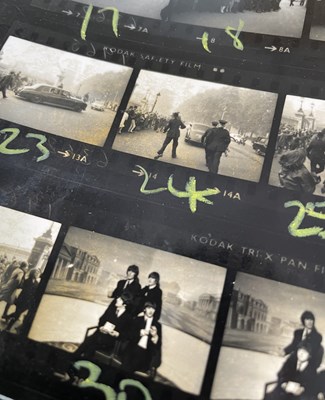 Lot 232 - THE BEATLES - CONTACT SHEET OF PRESS IMAGES C 1965/6.