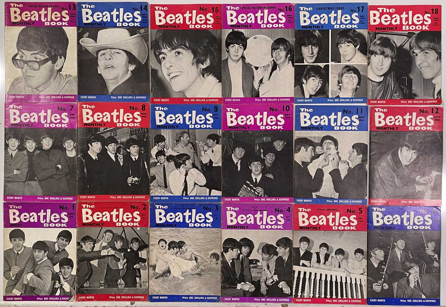 Lot 186 - BEATLES MONTHLY BOOKS - INC NUMBER ONE.