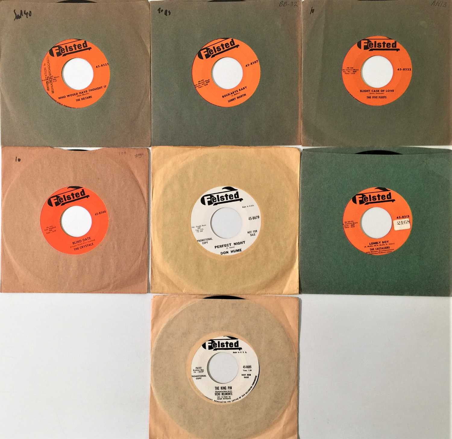 Lot 337 - FELSTED RECORDS - 7" PACK