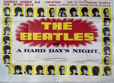 Lot 202 - THE BEATLES - 'A HARD DAY'S NIGHT' ORIGINAL QUAD POSTER.