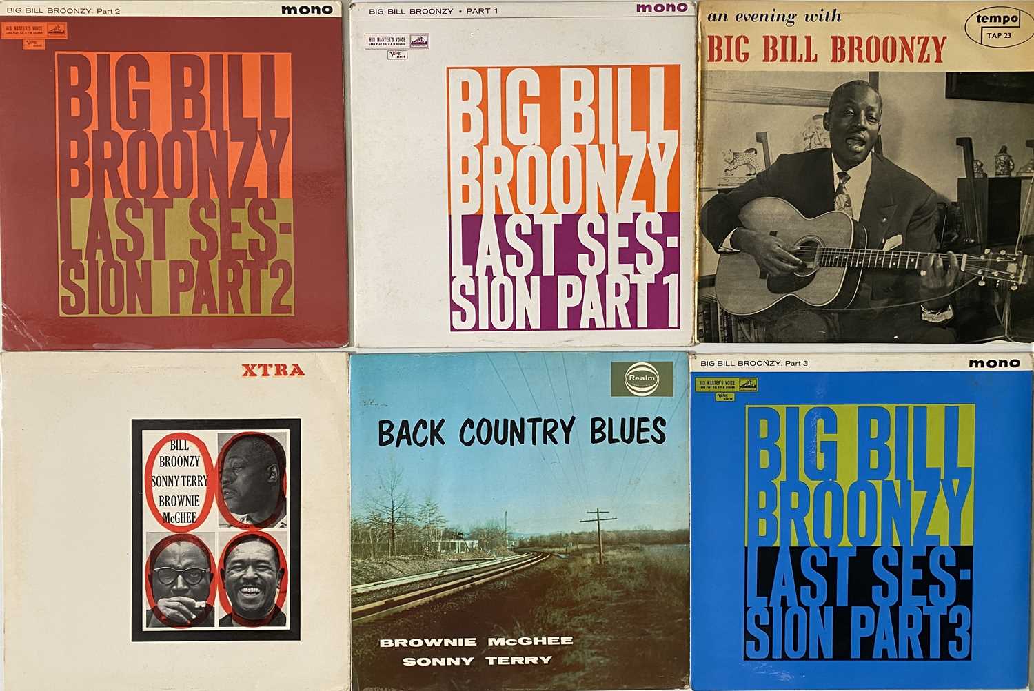 Lot 186 - BIG BILL BROONZY/ SONNY TERRY/ BROWNIE MCGHEE - LPs/ 10"