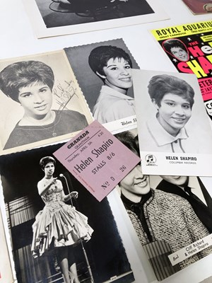 Lot 110 - HELEN SHAPIRO - CONCERT POSTER / HANDBILLS AND TICKET.