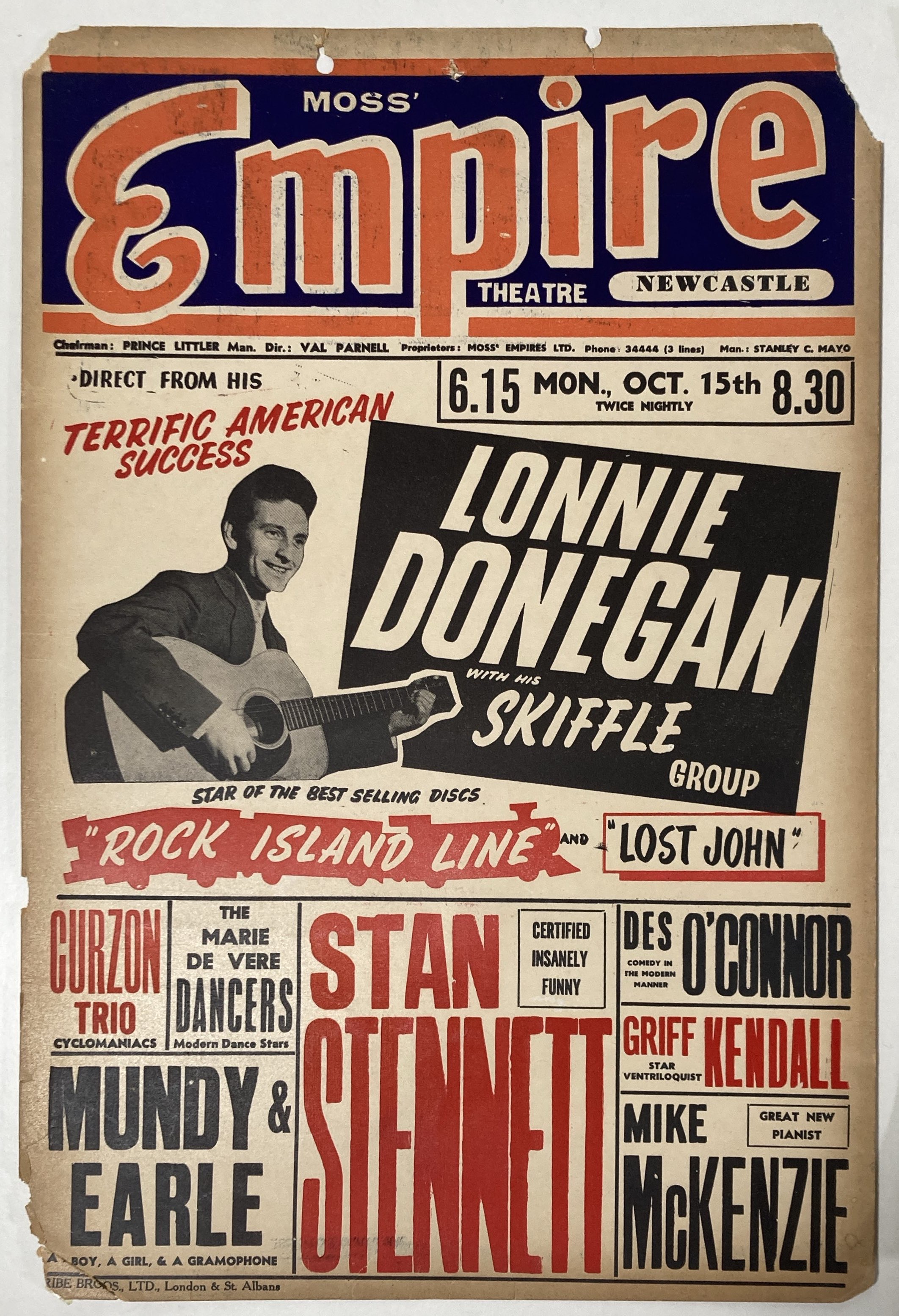 Lot 203 1950/60S CONCERT POSTERS.