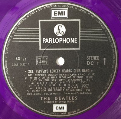 Lot 13 - THE BEATLES - SGT. PEPPER'S LONELY HEARTS CLUB BAND (PURPLE VINYL FRENCH COPY - DC 1)