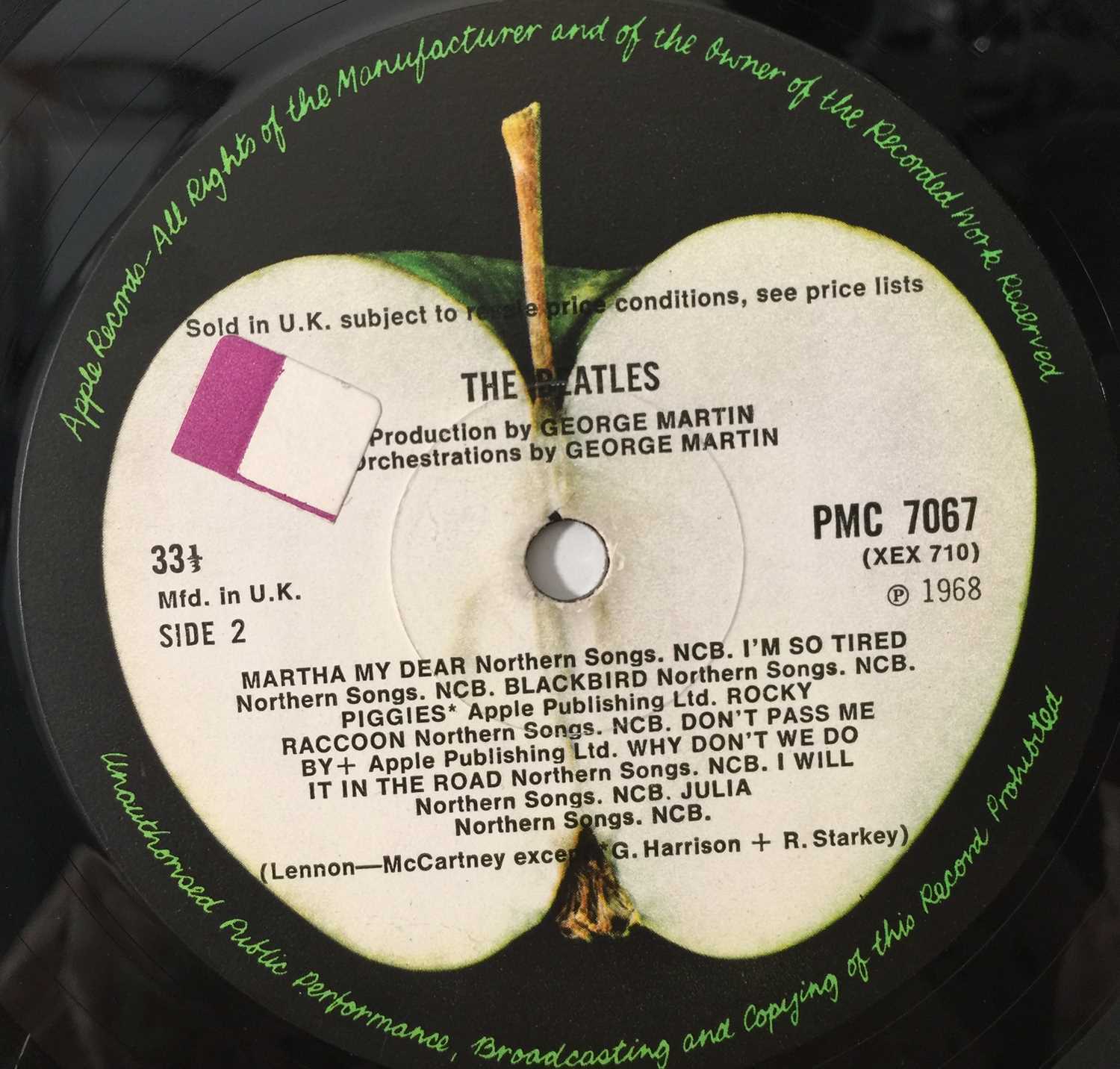 Lot 14 THE BEATLES WHITE ALBUM LP (NUMBER 0004789