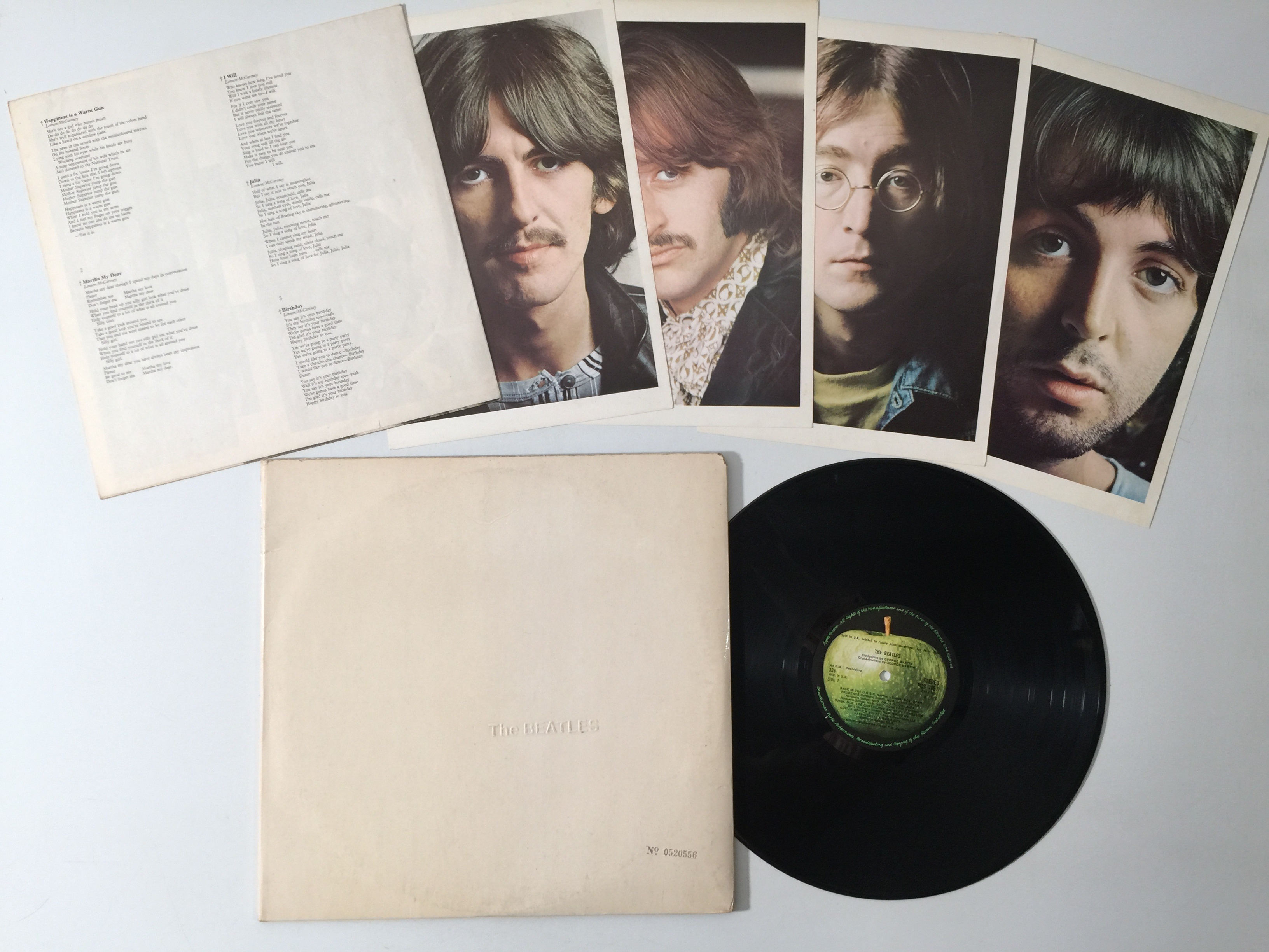 THE BEATLES - WHITE ALBUM LP (ORIGINAL UK 'ROCKY