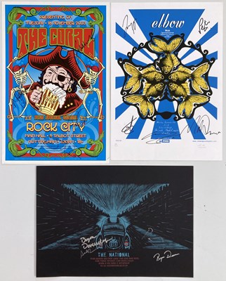 Lot 205 - SIGNED LIMITED EDITION POSTERS - THE NATIONAL / THE CORAL / ELBOW.