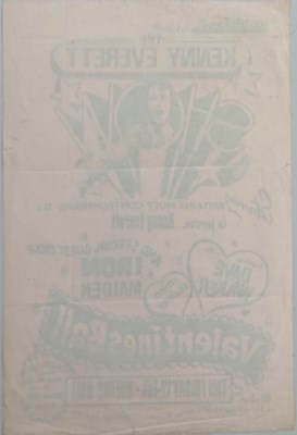 Lot 287 - IRON MAIDEN - KENNY EVERETT VALENTINE BALL POSTER.