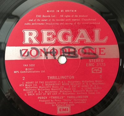 Lot 60 - PAUL MCCARTNEY - THRILLINGTON LP (ORIGINAL UK PRESSING - REGAL ZONOPHONE EMC 3175).