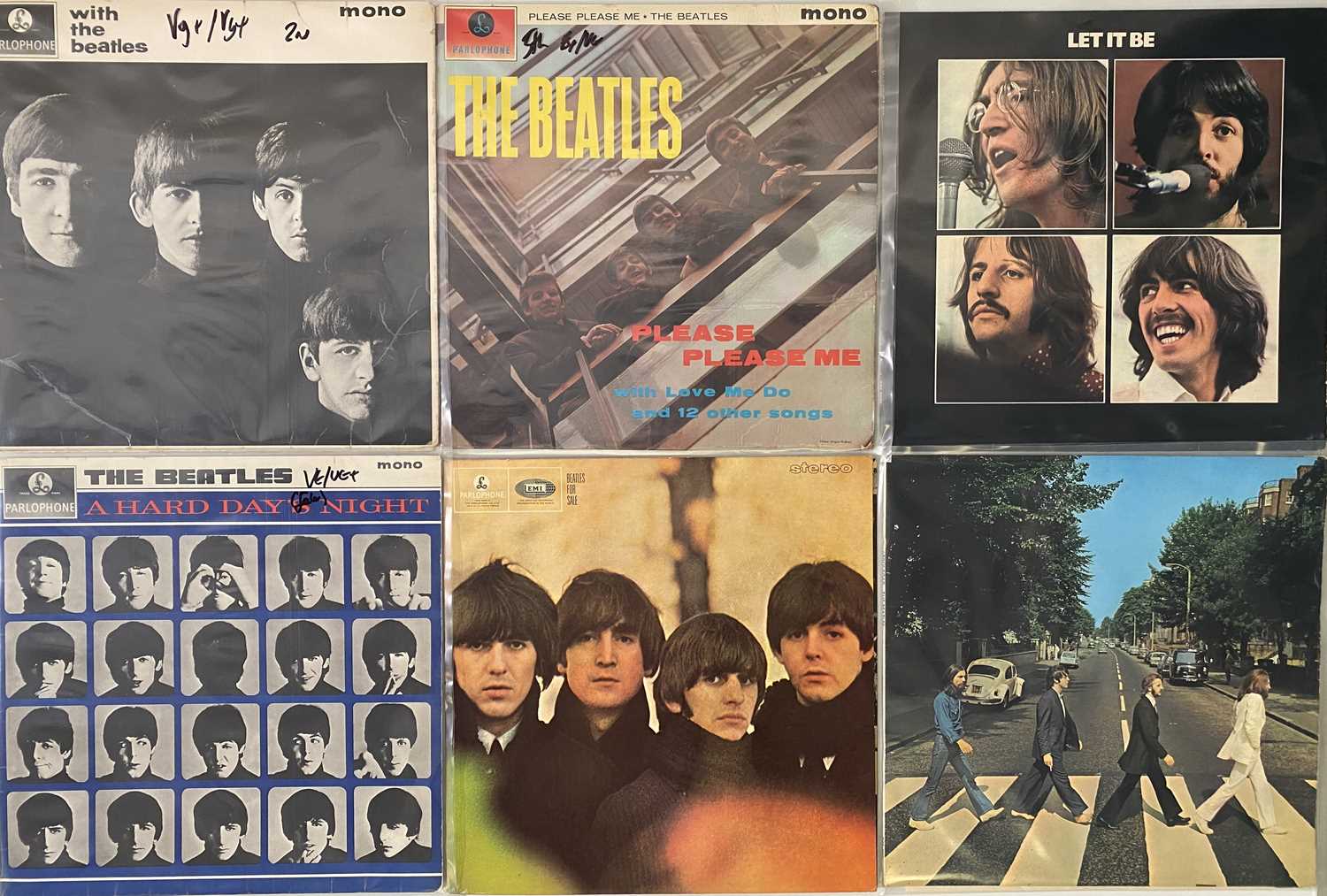 Lot 92 - THE BEATLES - COMPLETE STUDIO LP RUN (EARLY/ORIGINAL UK PRESSINGS)