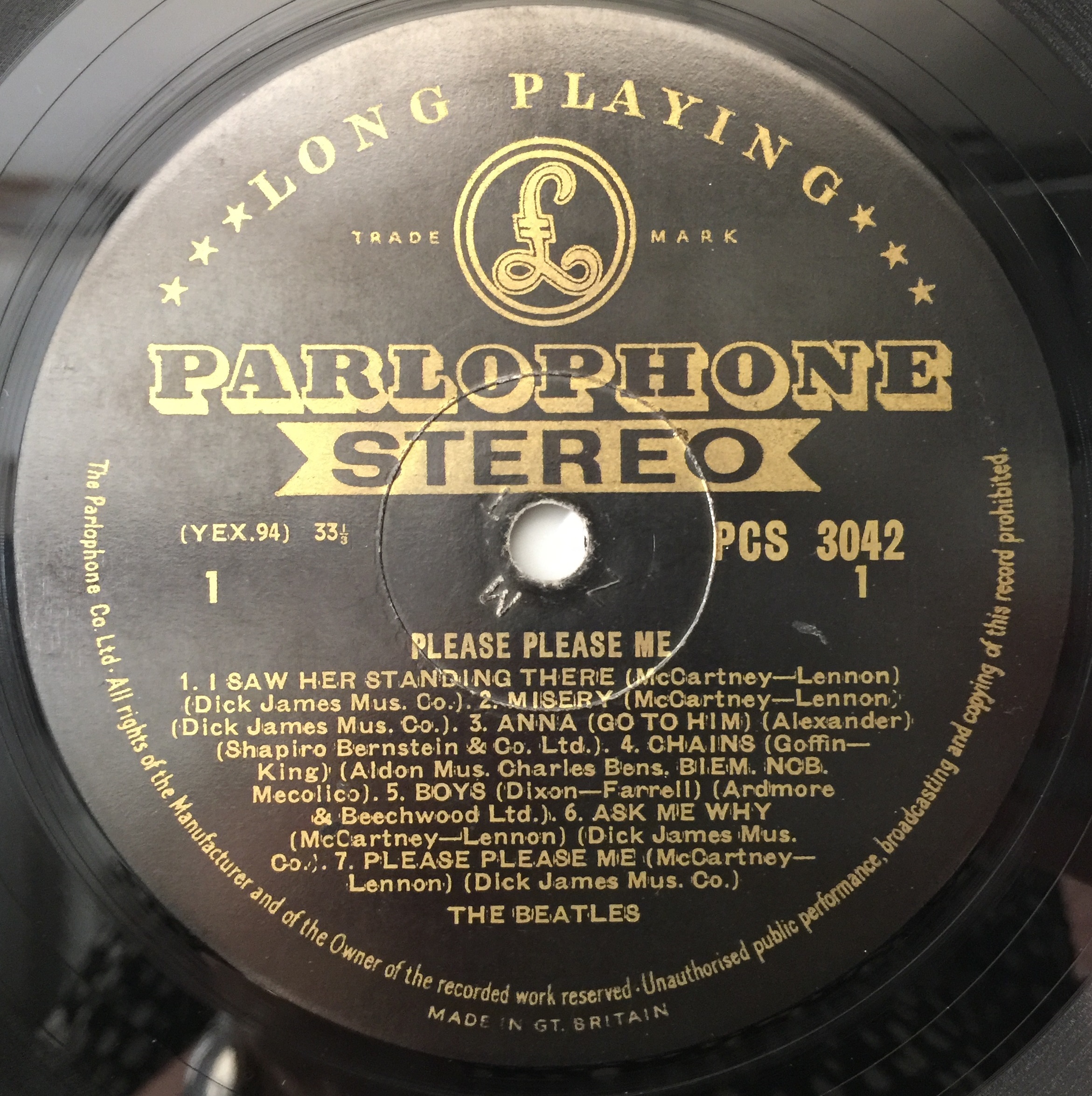 Lot 116 THE BEATLES PLEASE PLEASE ME LP ORIGINAL Lot 116 the beatles please please me lp original