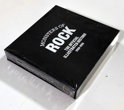 Lot 75 - MONSTERS OF ROCK - ILLUSTRATED HISTORY BOOK, STILL SEALED.