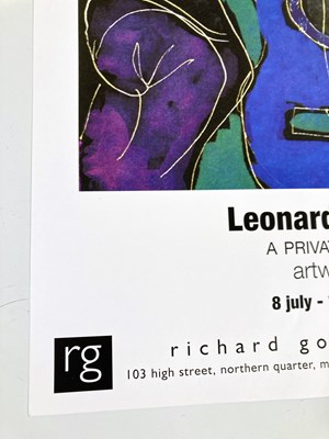 Lot 328 - LEONARD COHEN - A SIGNED EXHIBITION POSTER.