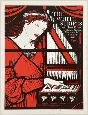 Lot 211 - THE WHITE STRIPES - ORIGINAL ROB JONES DESIGNED POSTER.