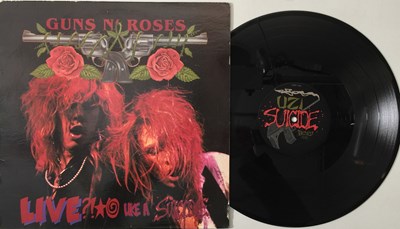 Lot 210 - GUNS N ROSES - LIVE ?!*@ LIKE A SUICIDE LP (US UZI RECORDS - USR 001)