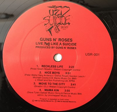 Lot 210 - GUNS N ROSES - LIVE ?!*@ LIKE A SUICIDE LP (US UZI RECORDS - USR 001)