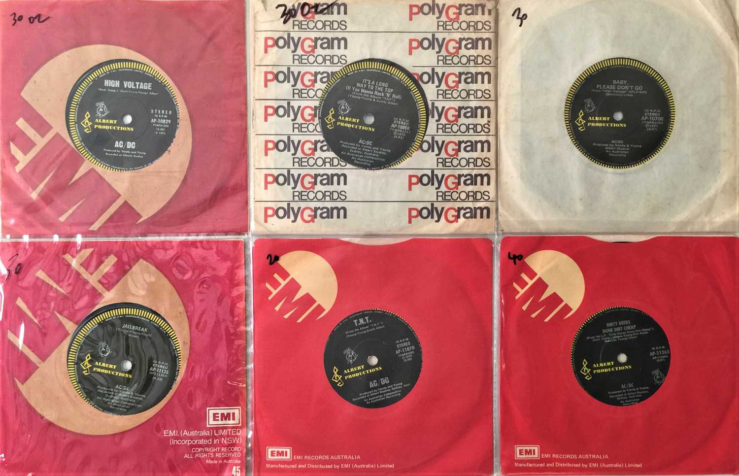 Lot 301 - AC/DC - AUSTRALIAN 7" RARITIES