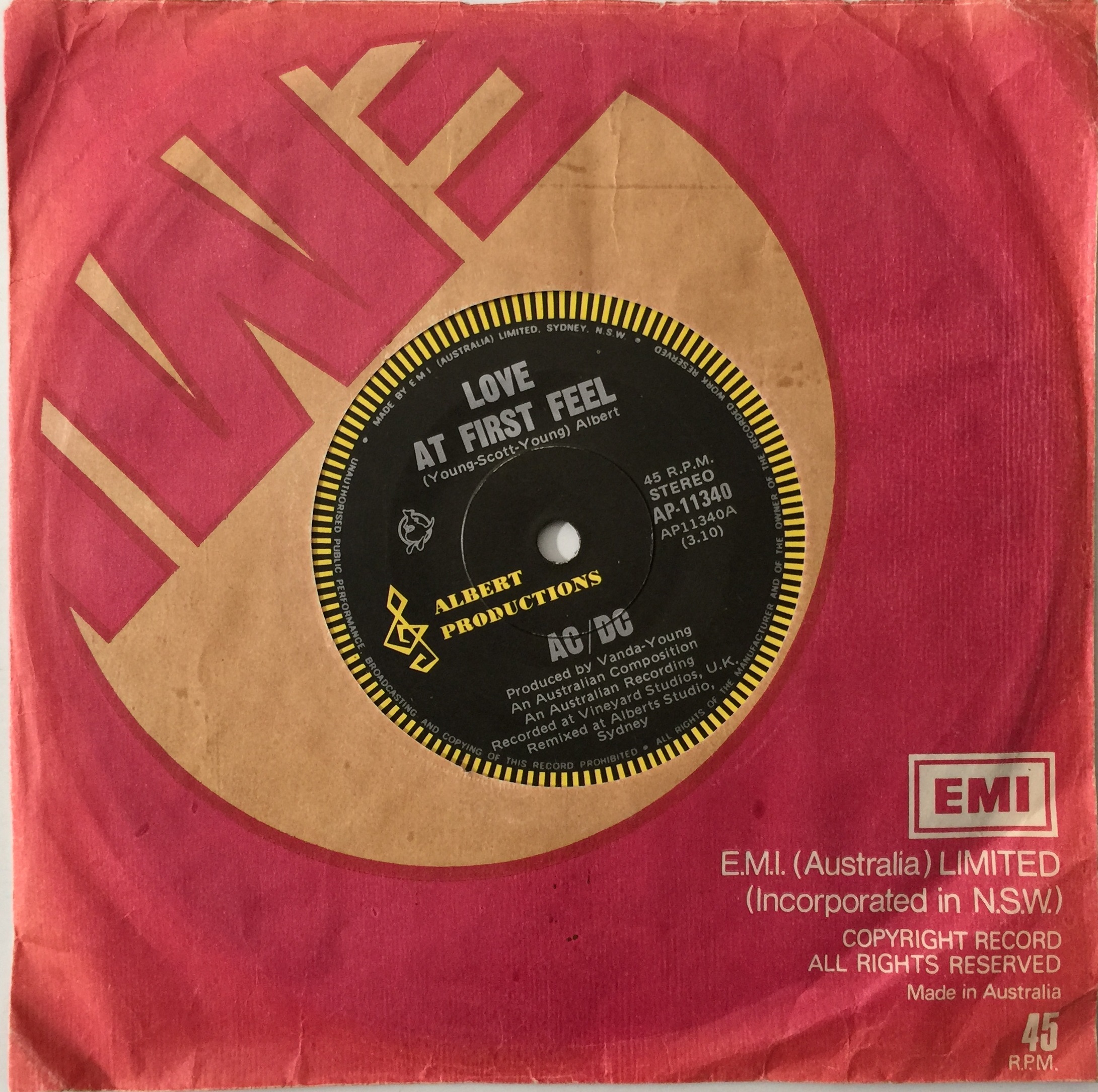 Lot 303 - AC/DC - LOVE AT FIRST FEEL/ PROBLEM CHILD 7
