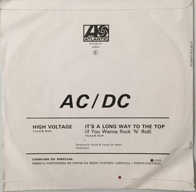 Lot 318 - AC/DC - HIGH VOLTAGE/ IT'S A LONG WAY TO THE TOP 7" (PORTUGAL - N-S-28-177)