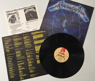 Lot 221 - METALLICA - RIDE THE LIGHTNING SIGNED LP + TOUR PROGRAMME