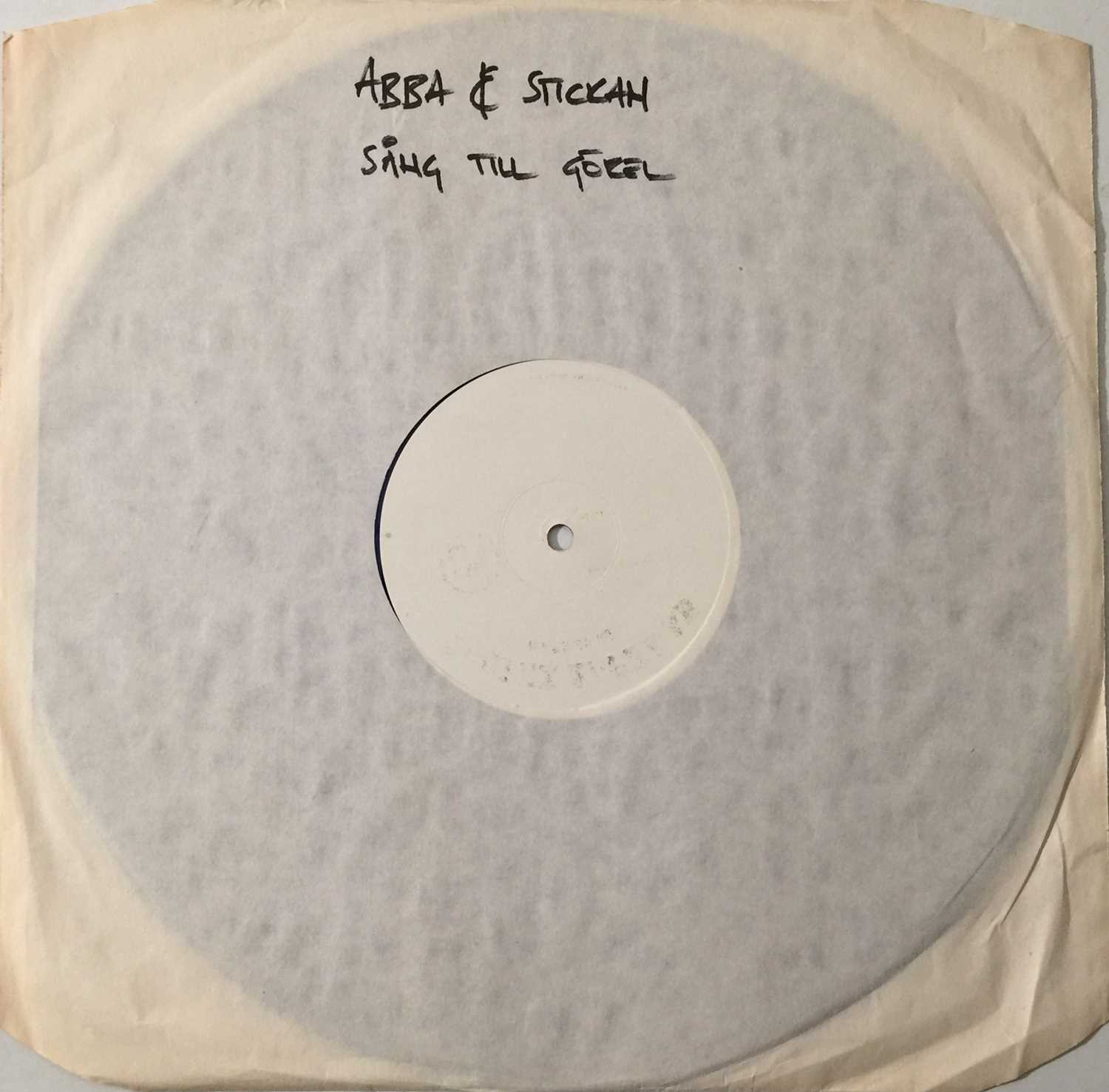 Lot 106 - ABBA & STIKKAN - SANG TILL GOREL 12" (BLUE VINYL TEST PRESSING - POLAR - JUB 30)