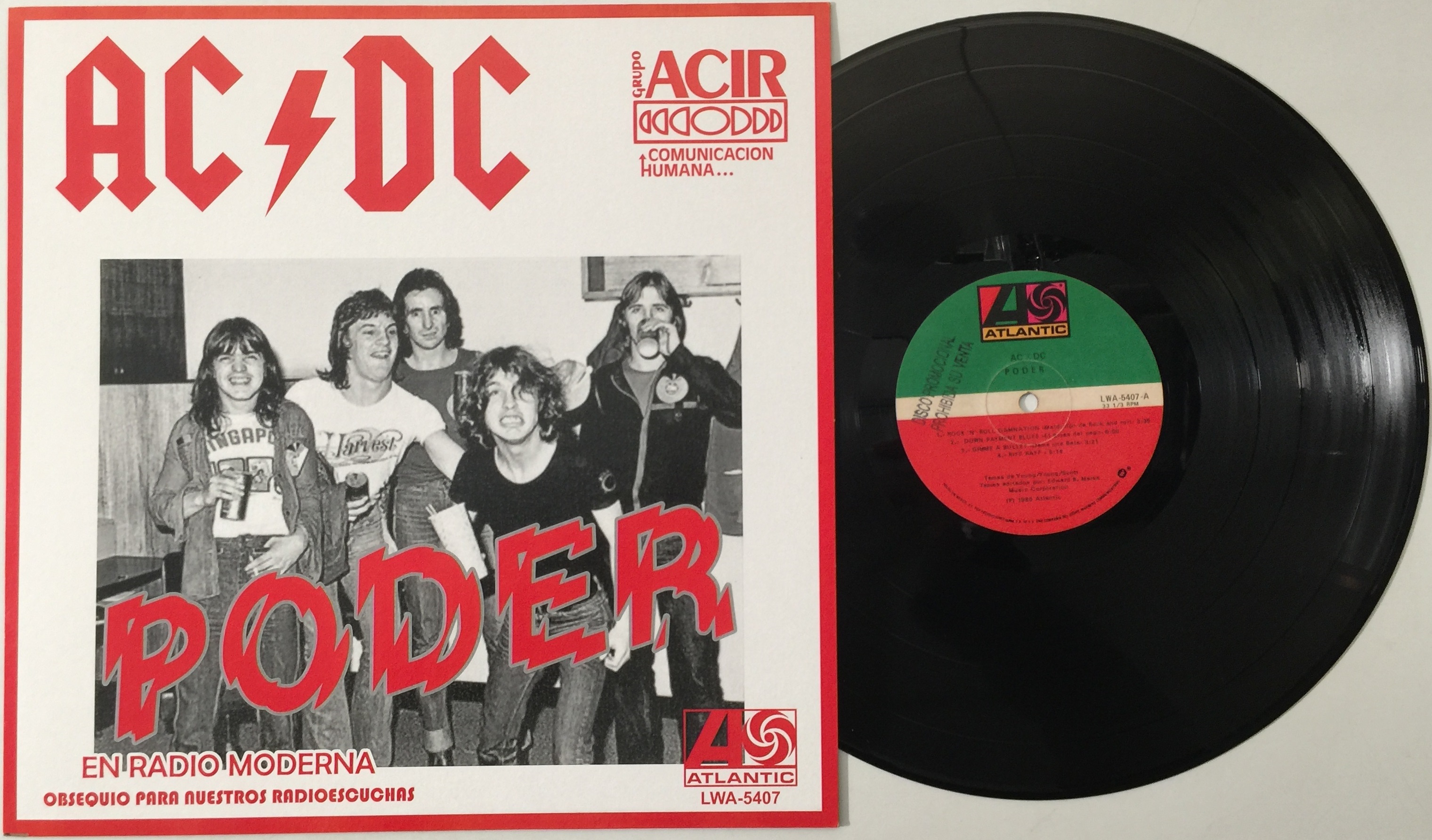 Lot 328 - AC/DC - POWERAGE - PODER LP (MEXICAN PROMO