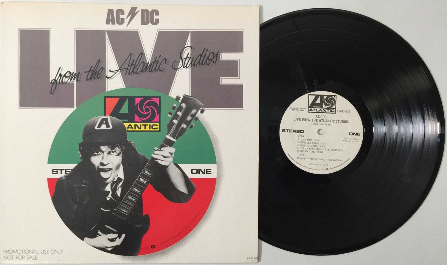 Lot 329 - AC/DC - LIVE FROM THE ATLANTIC STUDIOS LP (US PROMO - ATLANTIC LAAS 001)