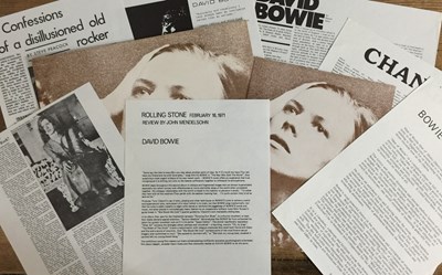 Lot 90 - DAVID BOWIE - LPs (WITH ORIGINAL LAMINATED HUNKY DORY WITH PRESS PACK)