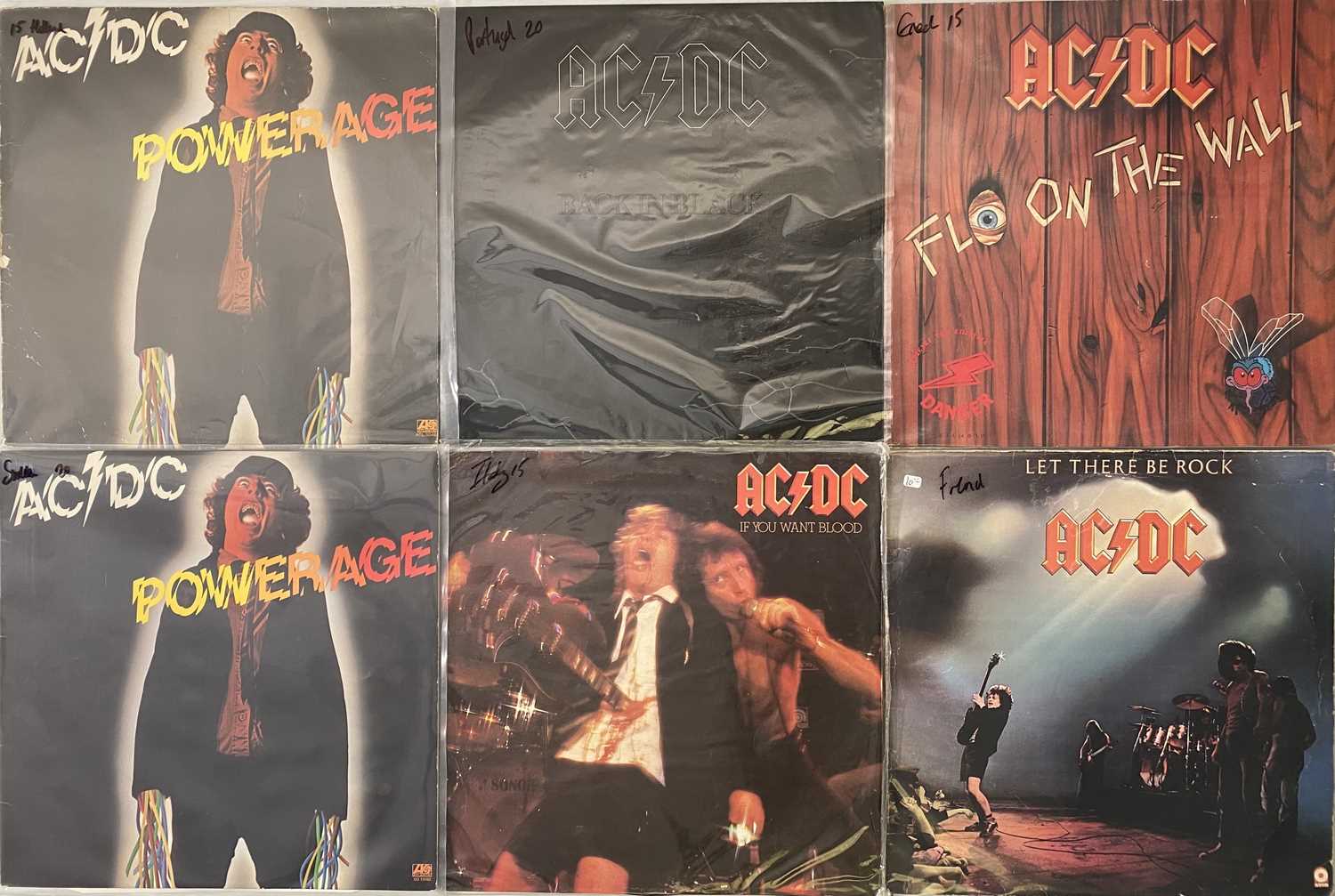 Lot 343 - AC/DC - EUROPEAN PRESSED LP PACK