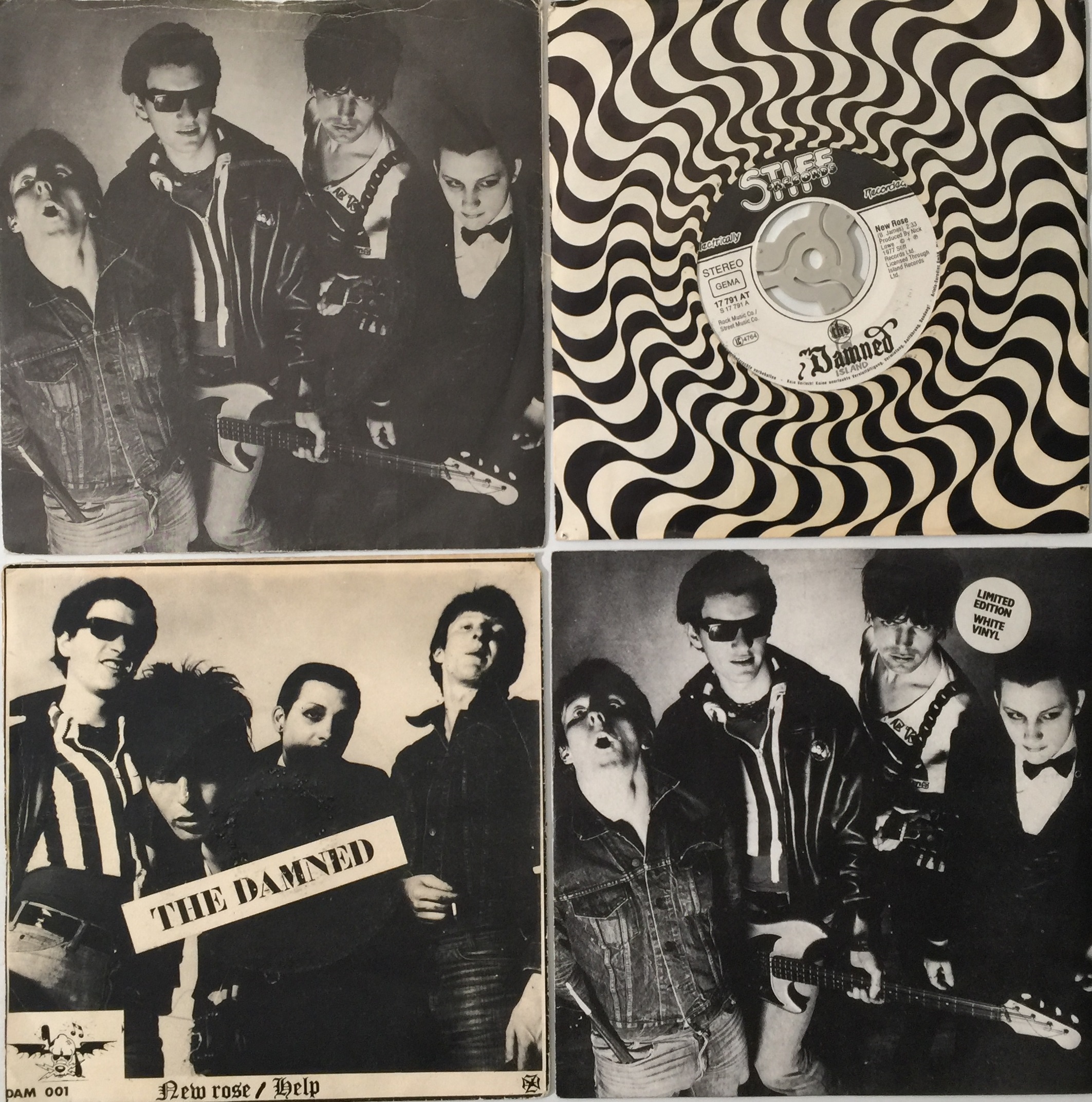 Lot 36 - THE DAMNED - 'NEW ROSE' COLLECTORS PRESSINGS -