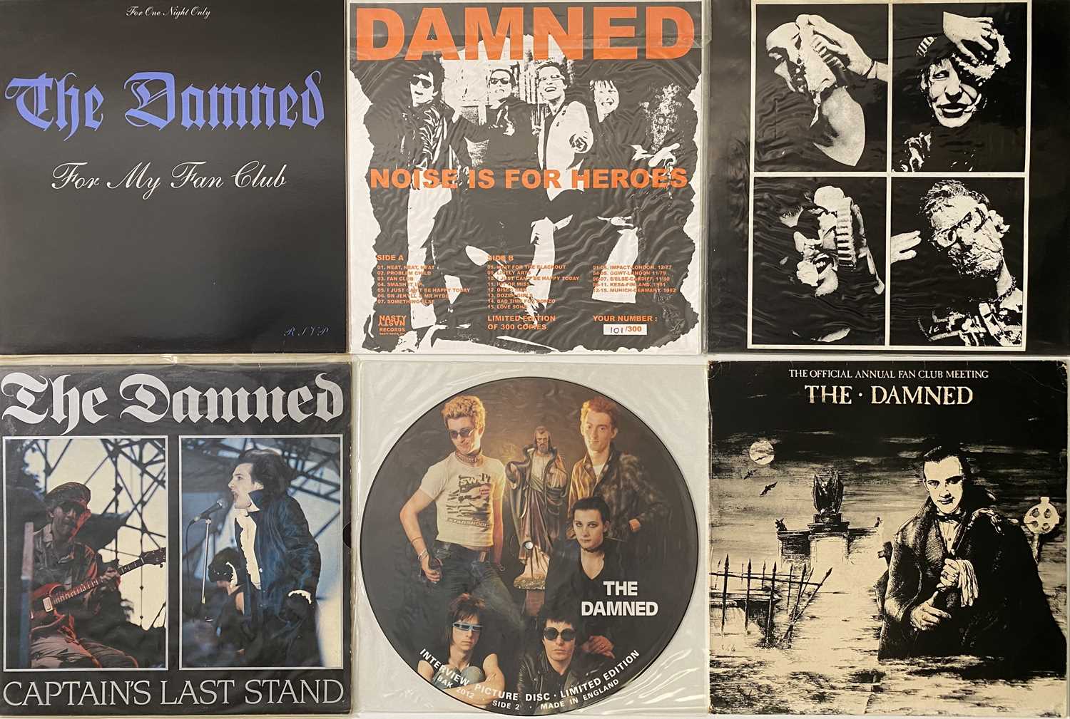 Lot 40 - THE DAMNED - PRIVATE RELEASES & OVERSEAS - LP PACK
