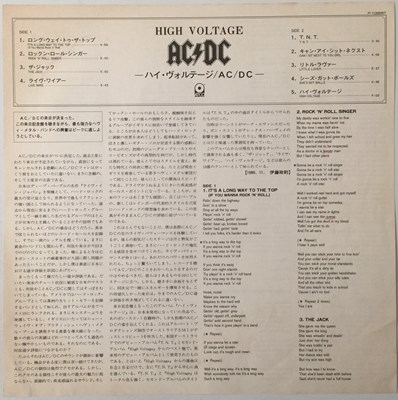 Lot 358 - AC/DC - HIGH VOLTAGE LP (JAPANESE - ATCO - P-10926T)