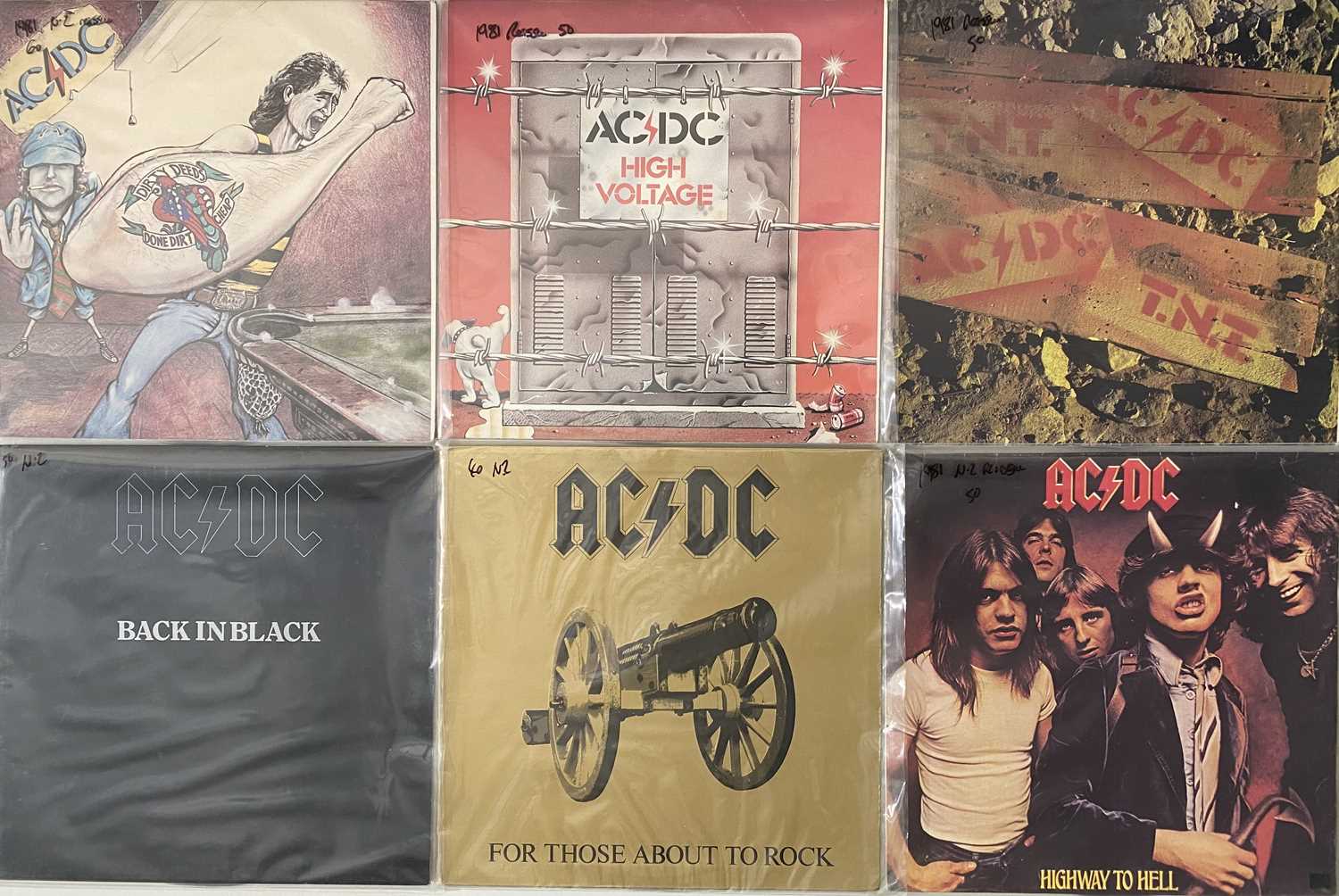 Lot 361 - AC/DC - NEW ZEALAND LP REISSUES