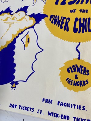 Lot 297 - WOBURN ABBEY - FESTIVAL OF THE FLOWER CHILDREN ORIGINAL POSTER - SMALL FACES AND KINKS ETC.