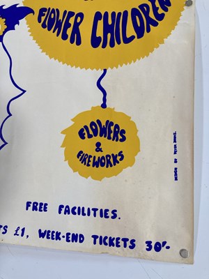 Lot 297 - WOBURN ABBEY - FESTIVAL OF THE FLOWER CHILDREN ORIGINAL POSTER - SMALL FACES AND KINKS ETC.