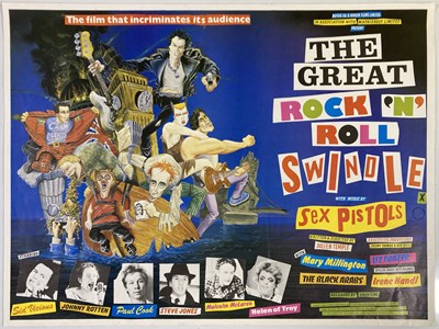 Lot 471 - THE GREAT ROCK N ROLL SWINDLE - AN UNFOLDED UK QUAD POSTER.