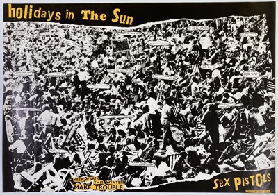 Lot 472 - THE SEX PISTOLS - HOLIDAYS IN THE SUN ORIGINAL POSTER.