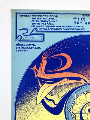 Lot 302 - MIDDLE EARTH CLUB - A RARE ORIGINAL 1967 POSTER - PINK FLOYD AND MORE.