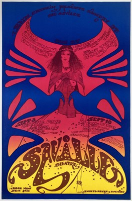 Lot 304 - JIMI HENDRIX - AN ORIGINAL HAPSHASH AND THE COLOURED COAT POSTER.