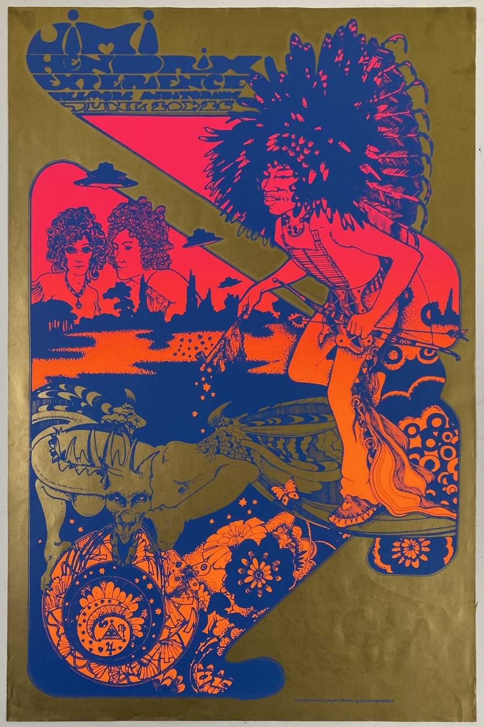 Lot 305 - OSIRIS VISIONS - JIMI HENDRIX ORIGINAL POSTER - OA108.