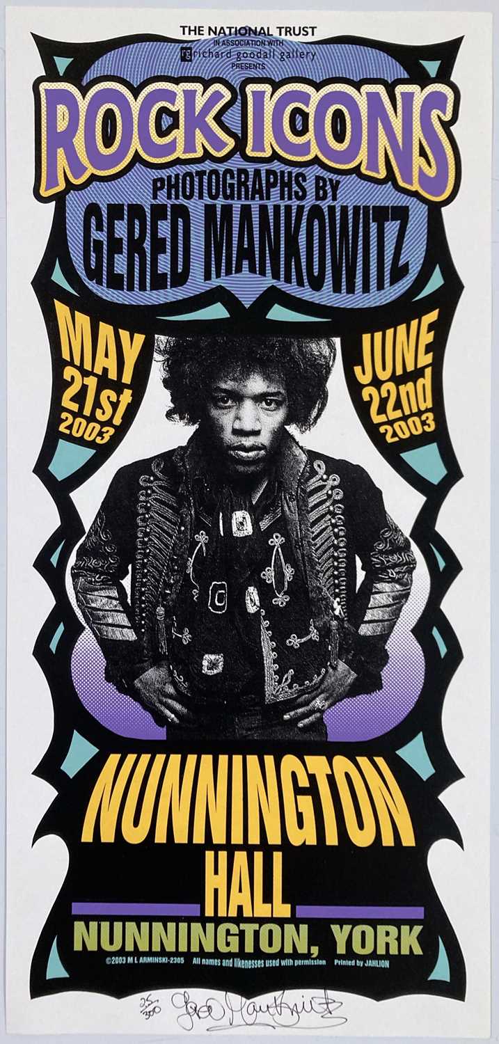 Lot 229 - JIMI HENDRIX - GERED MANKOWITZ SIGNED POSTER.