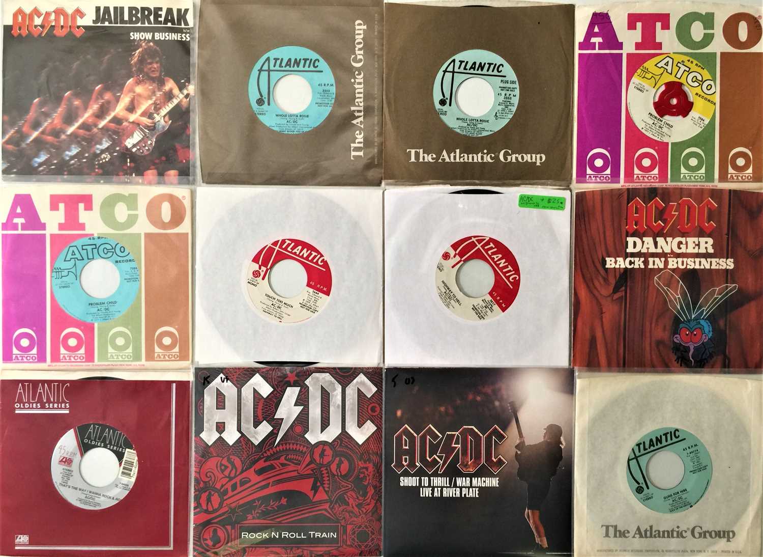 Lot 376 - AC/DC - US PROMOS & STOCK 7" PACK