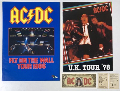 Lot 114 - AC/DC PROGRAMMES AND TICKETS.