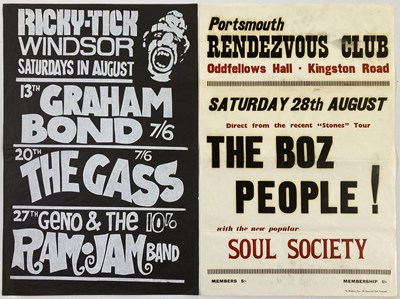 Lot 242 - 1960S POSTERS INC GENO WASHINGTON / GRAHAM BOND / BOZ PEOPLE.