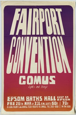 Lot 244 - FAIRPORT CONVENTION / TREES / COMUS POSTERS.