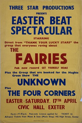 Lot 245 - THE FAIRIES / TWINK  - POSTER AND SET OF AUTOGRAPHS.