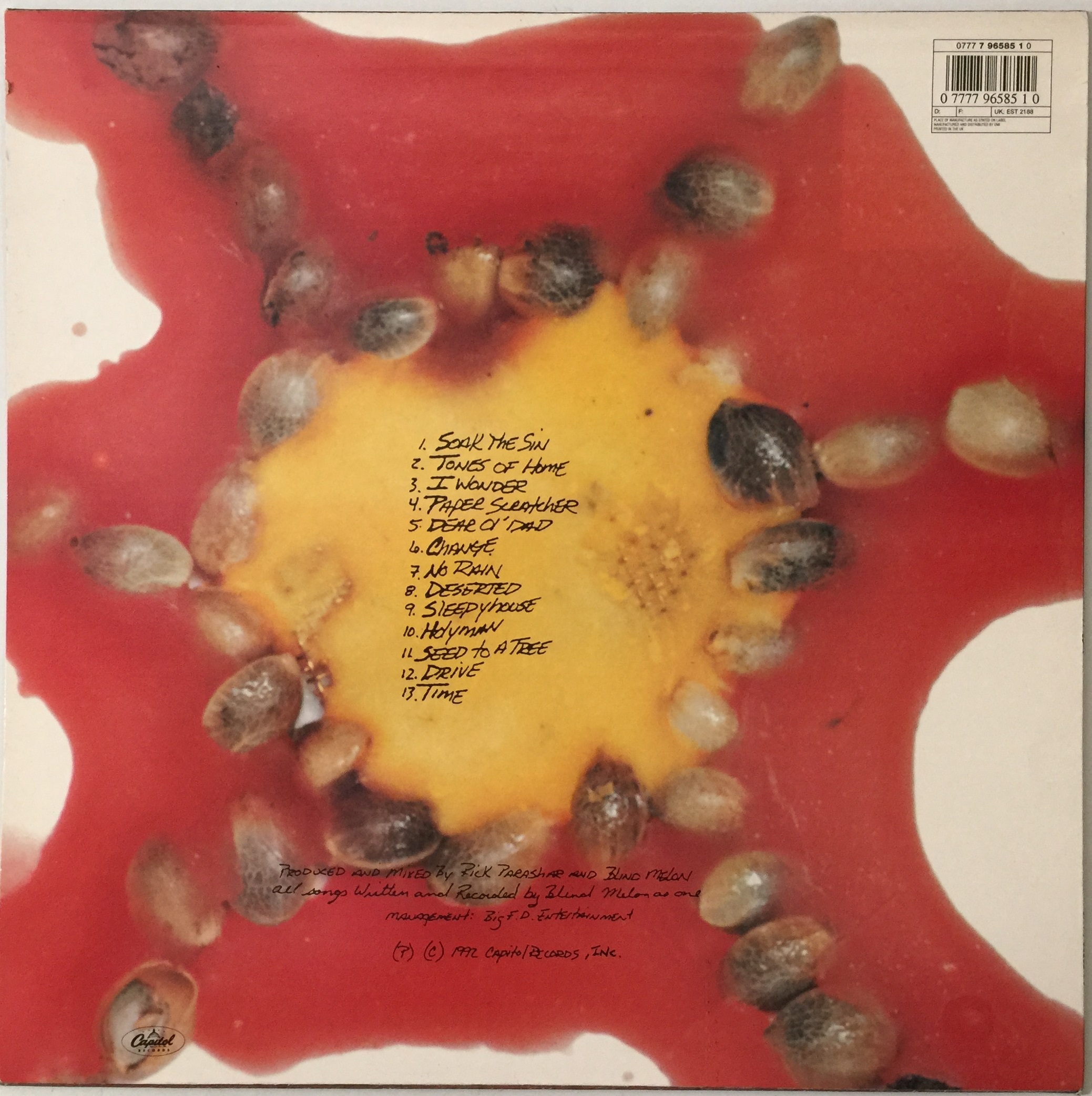 Lot 78 - BLIND MELON - BLIND MELON LP (ORIGINAL UK